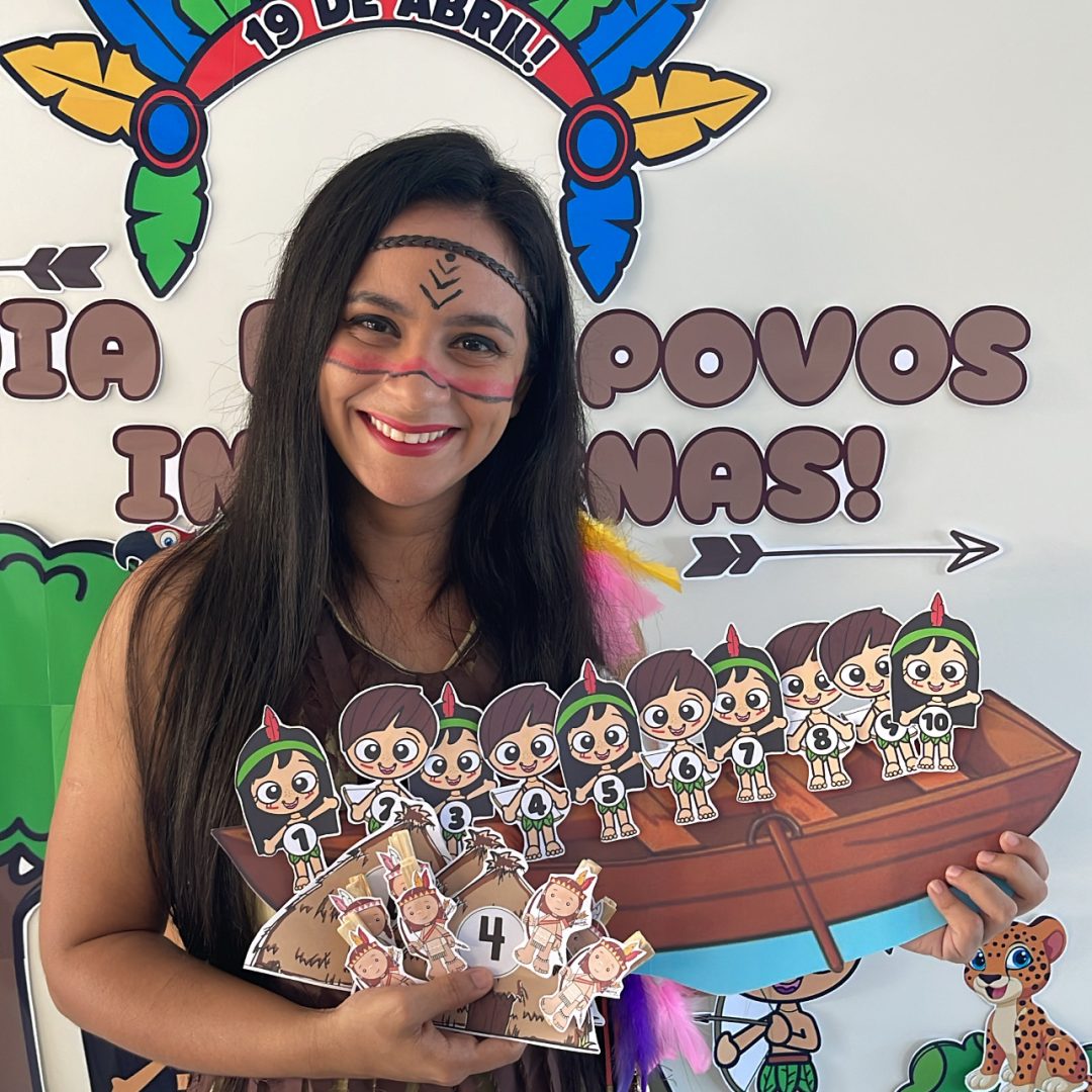 Luva Musical 10 indiozinhos + Painel decorativo