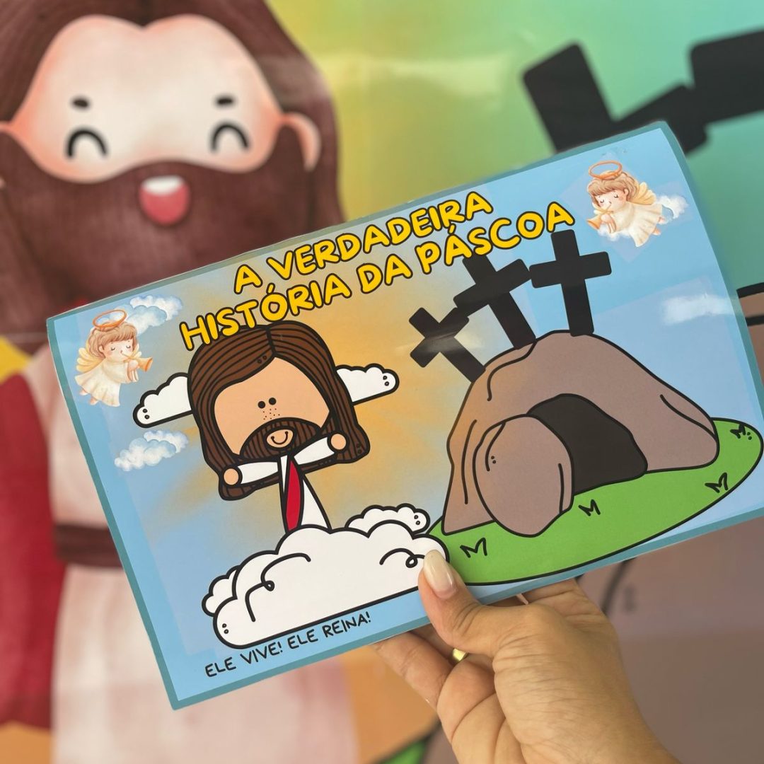 Combo livro 3D + Painel decorativo Páscoa